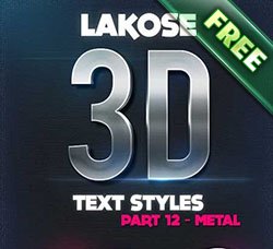 PS样式：Lakose 3D Text Styles Part